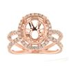 Image 1 : Genuine 14K Rose Gold 0.6CTW Diamond Semi Mount Ring - REF-84F2N
