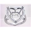 Image 1 : Genuine 18K White Gold 0.19CTW Diamond Semi Mount Ring - REF-70X8Y