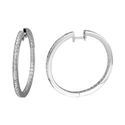 Genuine 1.06 TCW 14K White Gold Ladies Earring - REF-140R6H