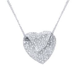 Genuine 1.18 TCW 14K White Gold Ladies Necklace - REF-112M3F
