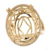 Image 1 : Genuine 14K Yellow Gold 0.42CTW Diamond Semi Mount Ring - REF-118H6W