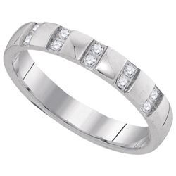 0.02CT Diamond Mens 10KT Ring White Gold