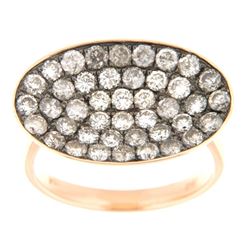 Genuine 18K Rose Gold 1.87CTW Diamond Rings - REF-117A5X