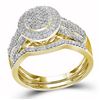 Image 1 : 0.50CT Diamond Micro-Pave 10KT Ring Yellow Gold