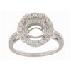 Image 1 : Genuine 14K White Gold 0.77CTW Diamond Semi Mount Ring - REF-123H7W