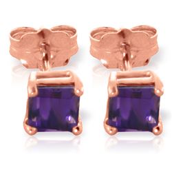 0.65 ctw Amethyst Earrings Jewelry 14KT Rose Gold