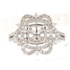 Image 1 : Genuine 14K White Gold 0.74CTW Diamond Semi Mount Ring - REF-93W3G