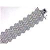 Image 1 : Genuine 14K White Gold 7.98CTW Diamond Tennis Bracelet - REF-705F2N