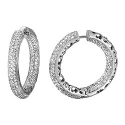 Genuine 5.7 TCW 14K White Gold Ladies Earring - REF-402H5W