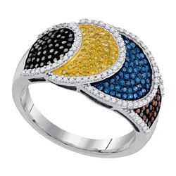 0.75CT Diamond Micro-Pave 10KT Ring Yellow Gold