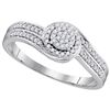 Image 1 : 0.20CT Diamond Micro-Pave 10KT Ring White Gold