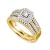 Image 1 : 0.50CT Diamond Bridal 14KT Ring Yellow Gold