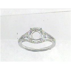 Genuine 14K White Gold 0.37CTW Diamond Semi Mount Ring - REF-38X6Y
