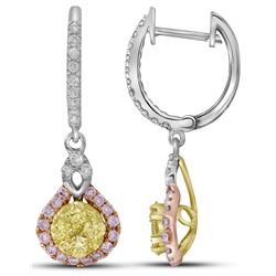 1.0CT Diamond Anniversary 14KT Earrings White Gold