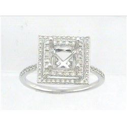 Genuine 14K White Gold 0.36CTW Diamond Semi Mount Ring - REF-44W2G
