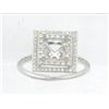 Image 1 : Genuine 14K White Gold 0.36CTW Diamond Semi Mount Ring - REF-44W2G
