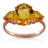 Image 1 : 3.5 ctw Citrine Ring Jewelry 14KT Rose Gold