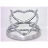 Image 1 : Genuine 14K White Gold 0.3CTW Diamond Semi Mount Ring - REF-52W3G