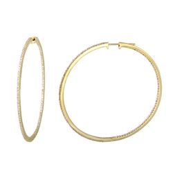 Genuine 1.54 TCW 14K Yellow Gold Ladies Earring - REF-161Z4T