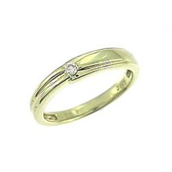Genuine 14K Yellow Gold 0.05CTW Diamond Rings - REF-24T8K