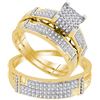 Image 1 : 0.50CT Diamond Trio Set 10KT Ring Yellow Gold