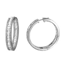 Genuine 9.03 TCW 14K White Gold Ladies Earring - REF-912Y2Z