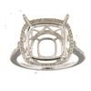 Image 1 : Genuine 14K White Gold 0.3CTW Diamond Semi Mount Ring - REF-61X3Y
