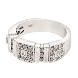 Genuine 18K White Gold 1.13CTW Diamond Fashion Ring - REF-110F6N