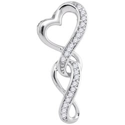 0.05CT Diamond Heart 10KT Pendant White Gold