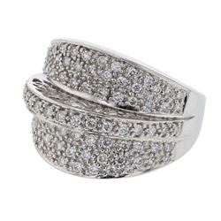 Genuine 18K White Gold 1.04CTW Diamond Fashion Ring - REF-79G2M