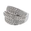 Image 1 : Genuine 18K White Gold 1.04CTW Diamond Fashion Ring - REF-79G2M