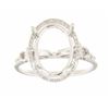 Image 1 : Genuine 14K White Gold 0.26CTW Diamond Semi Mount Ring - REF-51Y7Z