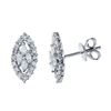 Image 1 : Genuine 1.02 TCW 14K White Gold Ladies Earring - REF-93H2W