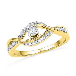 0.15CT Diamond Anniversary 10KT Ring Yellow Gold