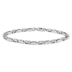 Genuine 1.41 TCW 14K White Gold Gents Bracelet - REF-225W3G