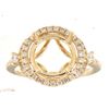 Image 1 : Genuine 14K Yellow Gold 0.57CTW Diamond Semi Mount Ring - REF-81F2N