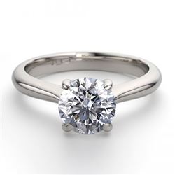 14K White Gold Jewelry 1.36 ctw Natural Diamond Solitaire Ring