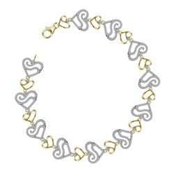 1.25CT Diamond Anniversary 10KT Bracelet Yellow Gold