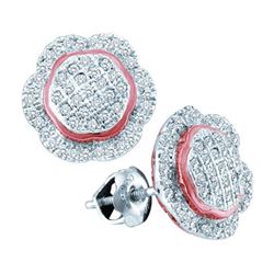 0.33CT Diamond Micro-Pave 10KT Earrings White Gold