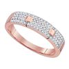 Image 1 : 0.25CT Diamond Micro-Pave 10KT Ring Rose Gold