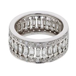Genuine 18K WhiteGold 1.72CTW Baguette Fashion Ring - REF-231Y5Z