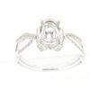 Image 1 : Genuine 14K White Gold 0.34CTW Diamond Semi Mount Ring - REF-56G2M
