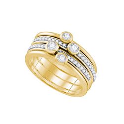0.50CT Diamond Anniversary 10KT Ring Yellow Gold