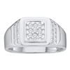 Image 1 : 0.25CT Diamond Mens 10KT Ring White Gold