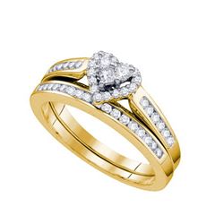 0.50CT Diamond Heart 10KT Ring Yellow Gold