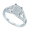 Image 1 : 0.20CT Diamond Micro-Pave 10KT Ring White Gold