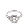 Image 1 : Genuine 14K White Gold 0.48CTW Diamond Semi Mount Ring - REF-73R3H