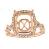 Image 1 : Genuine 14K Rose Gold 0.53CTW Diamond Semi Mount Ring - REF-79Y7Z