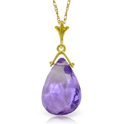 5.1 ctw Amethyst Necklace Jewelry 14KT Yellow Gold