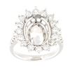 Image 1 : Genuine 14K White Gold 1.49CTW Diamond Semi Mount Ring - REF-197G3M